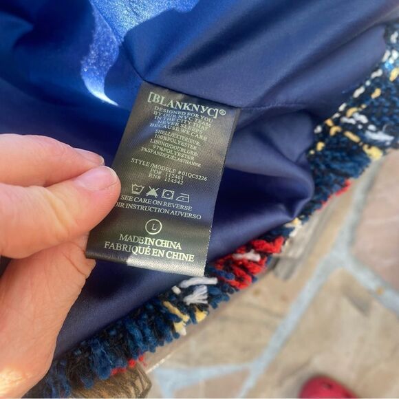 Blank NYC Plaid Double Breasted Prep School Blazer size Large - Picture 9 of 16